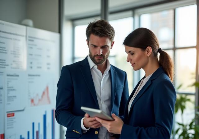 Financial advisors discussing strategy